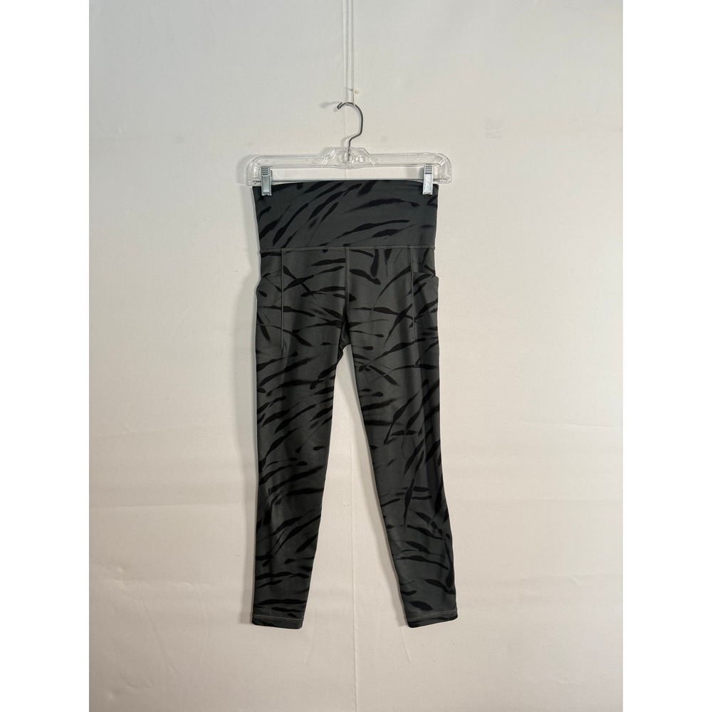 Athleta • Salutation Stash‎ Pocket II 7/8 Tight Grey Tiger Stripe Leggings XS - Picture 3 of 9